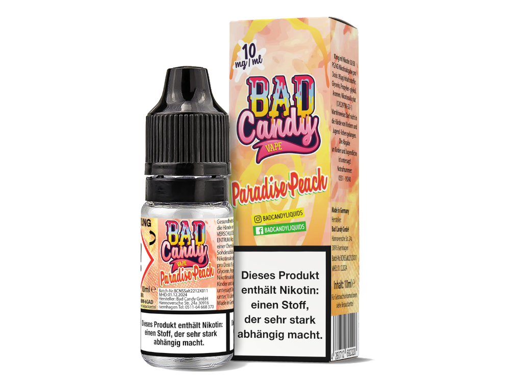Bad Candy Liquids - Paradise Peach - Nikotinsalz Liquid 10 mg/ml