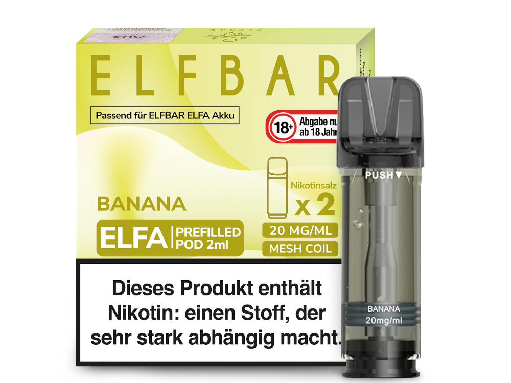 Elfbar - Elfa Pod Banana 20 mg/ml (2 Stück pro Packung)