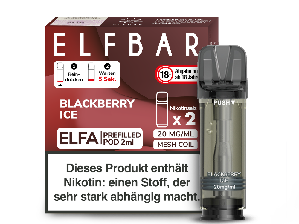 Elfbar - Elfa Pod Blackberry Ice 20 mg/ml (2 Stück pro Packung)