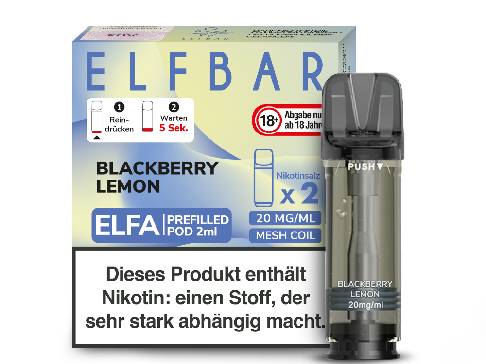 Elfbar - Elfa Pod Blackberry Lemon 20 mg/ml (2 Stück pro Packung)