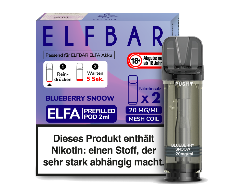 Elfbar - Elfa Pod Blueberry Snoow 20 mg/ml (2 Stück pro Packung)