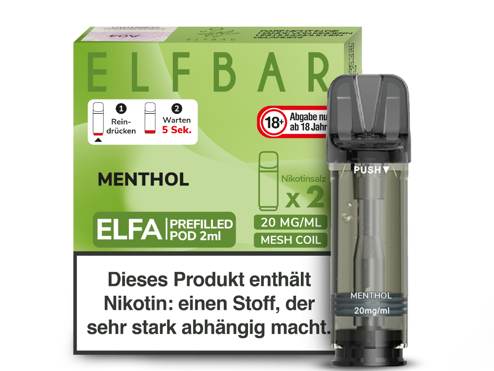 Elfbar - Elfa Pod Menthol 20 mg/ml (2 Stück pro Packung)