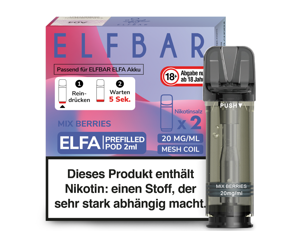 Elfbar - Elfa Pod Mix Berries 20 mg/ml (2 Stück pro Packung)
