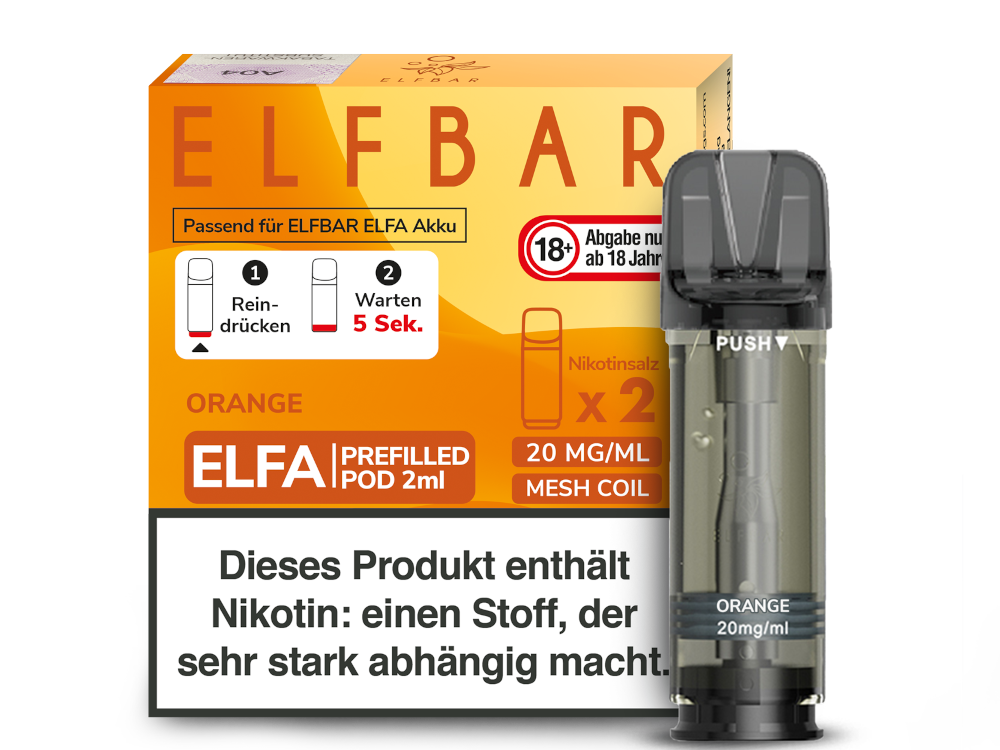 Elfbar - Elfa Pod Orange 20 mg/ml (2 Stück pro Packung)