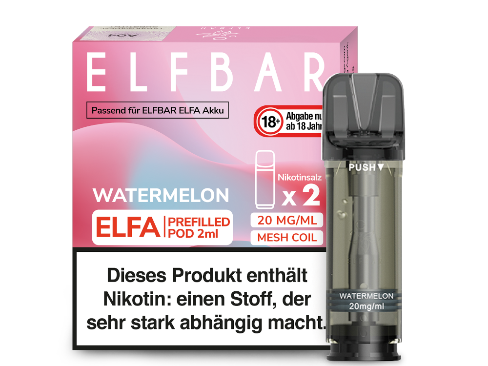 Elfbar - Elfa Pod Watermelon 20 mg/ml (2 Stück pro Packung)