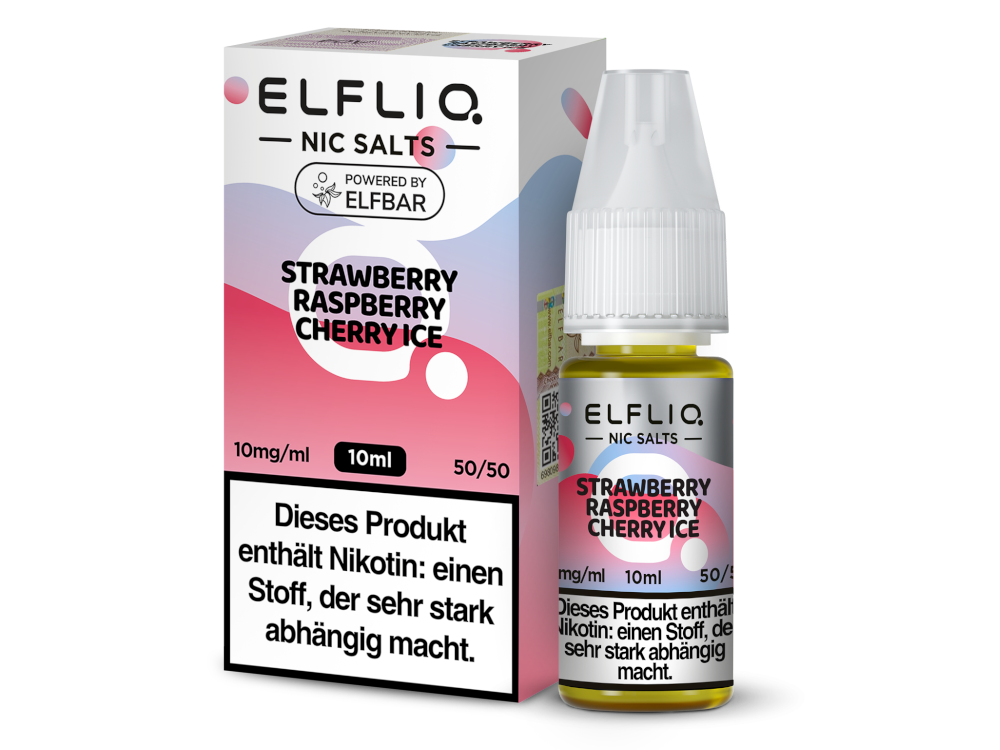ELFLIQ - Strawberry Raspberry Cherry Ice - Nikotinsalz Liquid 10 mg/ml