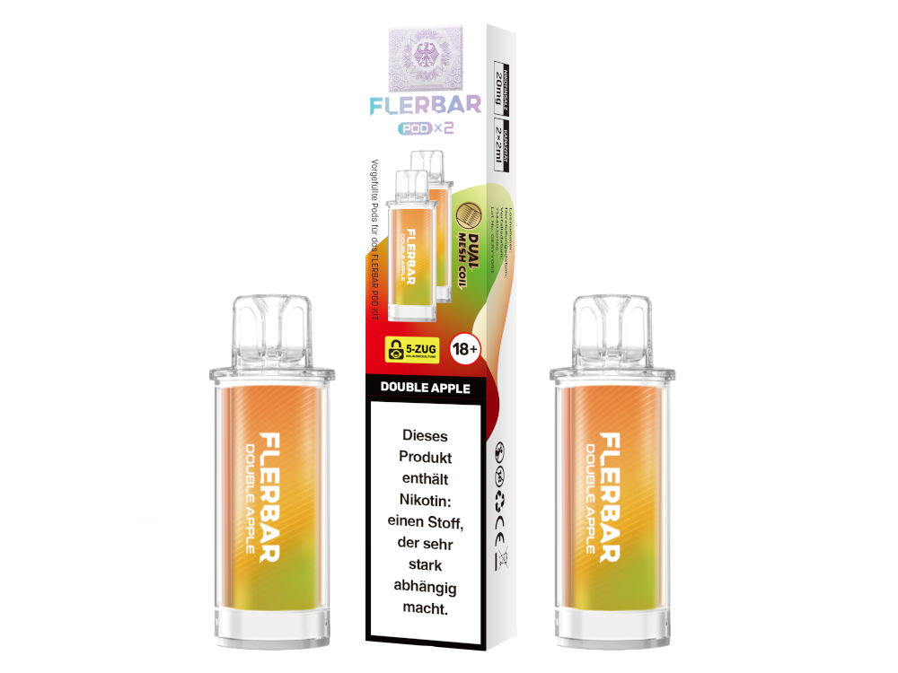Flerbar - POD Double Apple 20 mg/ml (2 Stück pro Packung)