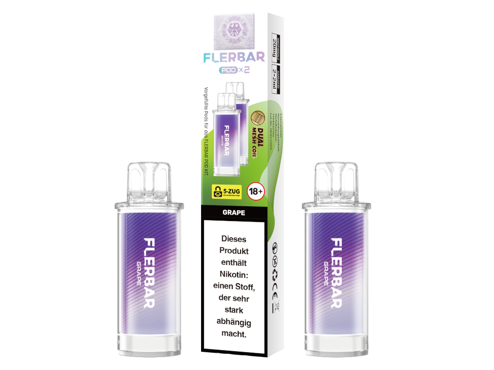 Flerbar - POD Grape 20 mg/ml (2 Stück pro Packung)