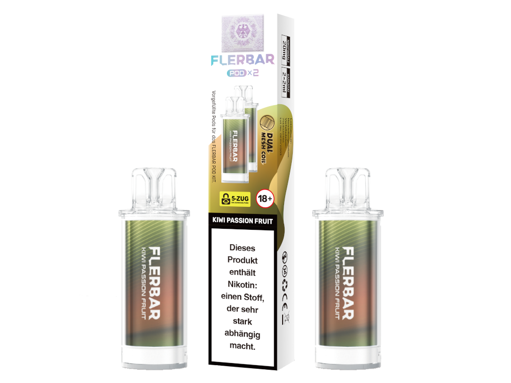 Flerbar - POD Kiwi Passion Fruit 20 mg/ml (2 Stück pro Packung)