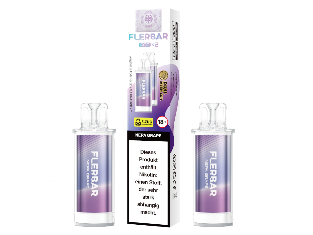 Flerbar - POD Nepa Grape 20 mg/ml (2 Stück pro Packung)
