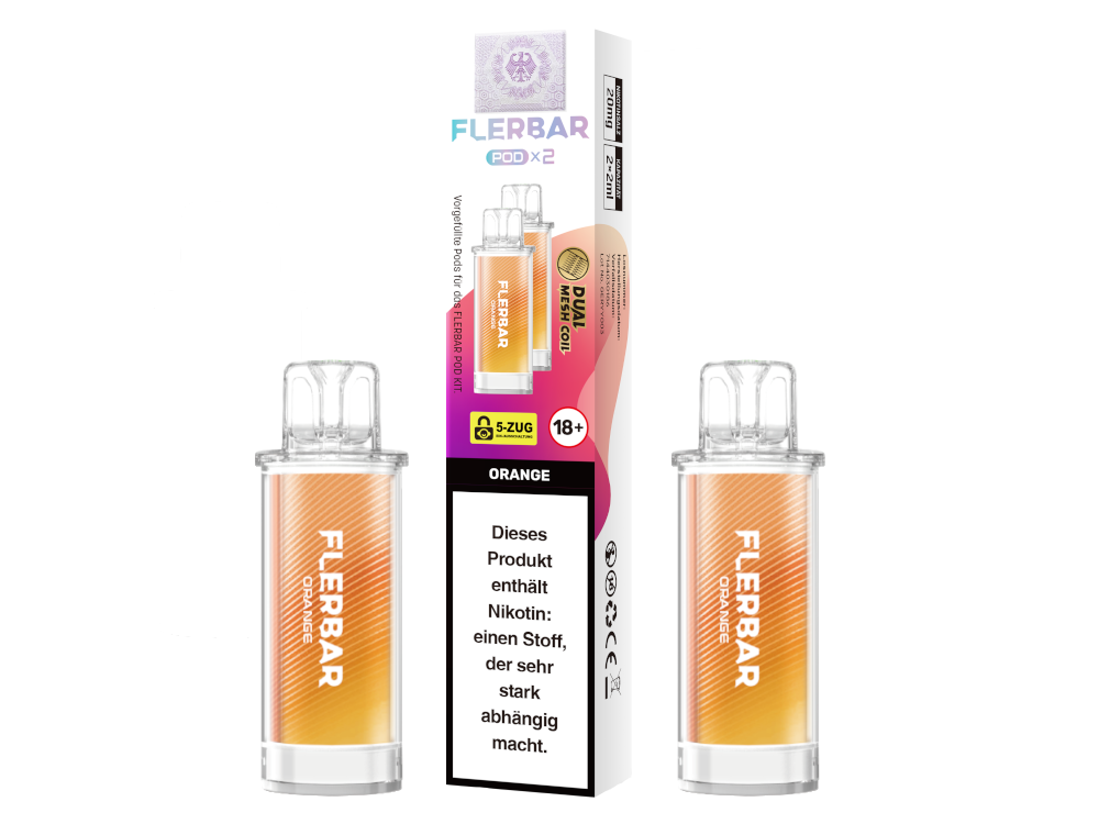 Flerbar - POD Orange 20 mg/ml (2 Stück pro Packung)