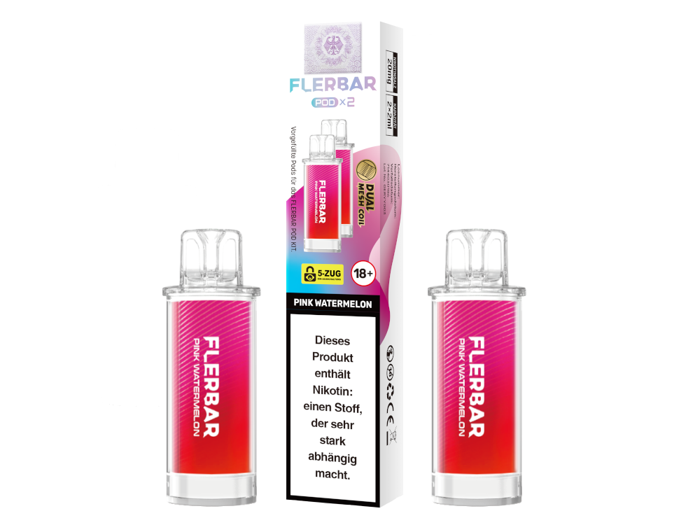Flerbar - POD Pink Watermelon 20 mg/ml (2 Stück pro Packung)