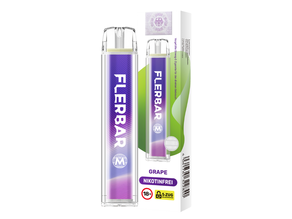 Flerbar - M Einweg E-Zigarette - Grape 0 mg/ml
