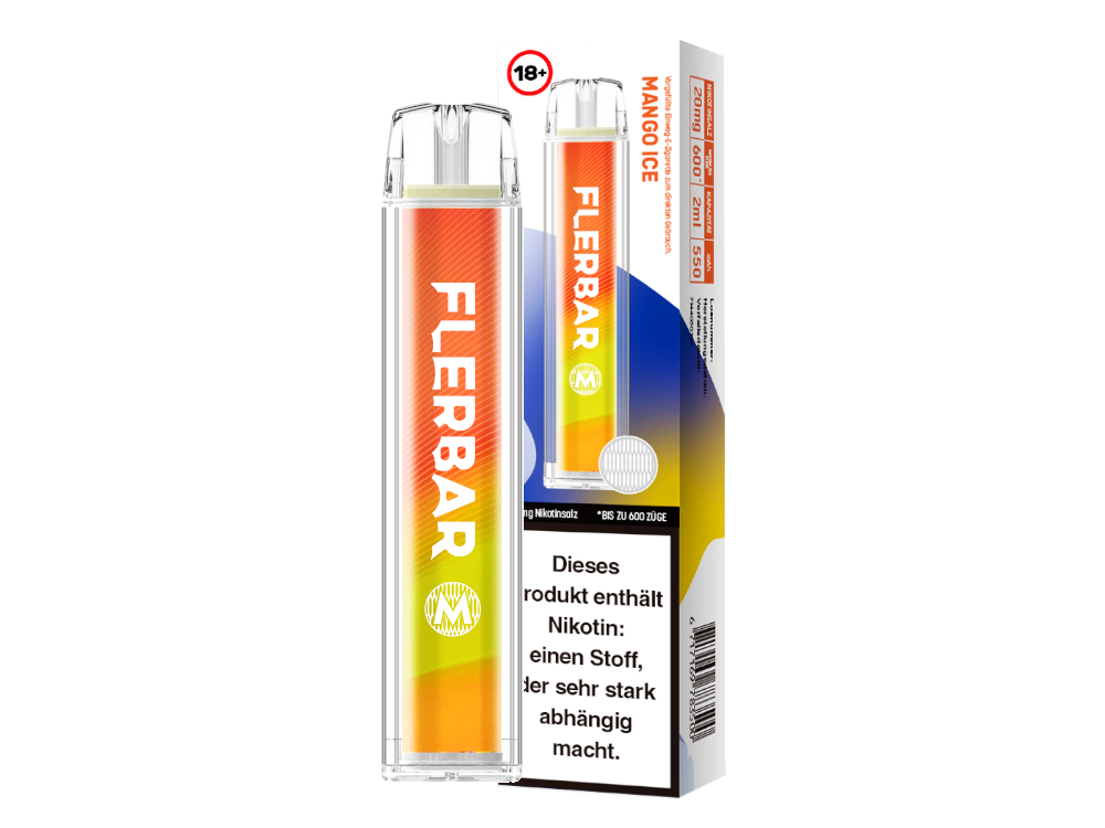 Flerbar - M Einweg E-Zigarette - Mango Ice 20 mg/ml