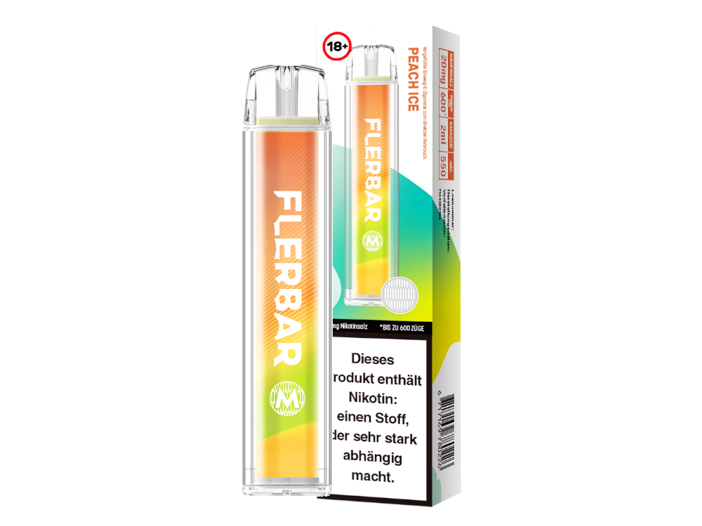 Flerbar - M Einweg E-Zigarette - Peach Ice 20 mg/ml