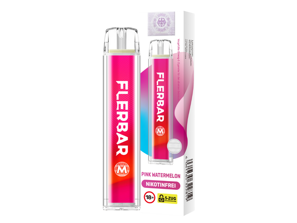 Flerbar - M Einweg E-Zigarette - Pink Watermelon 0 mg/ml