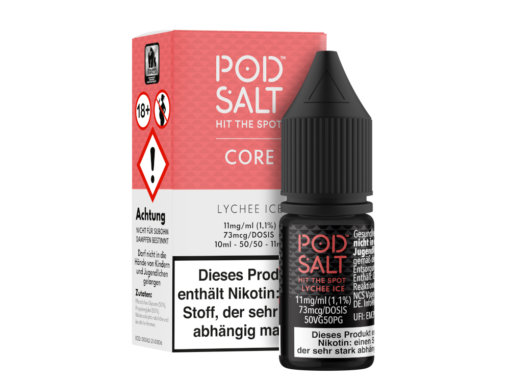 Pod Salt Core - Lychee Ice - Nikotinsalz Liquid 11 mg/ml