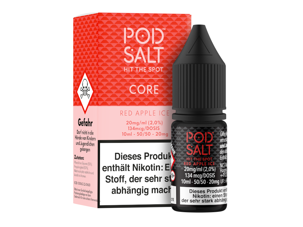 Pod Salt Core - Red Apple Ice - Nikotinsalz Liquid 20 mg/ml
