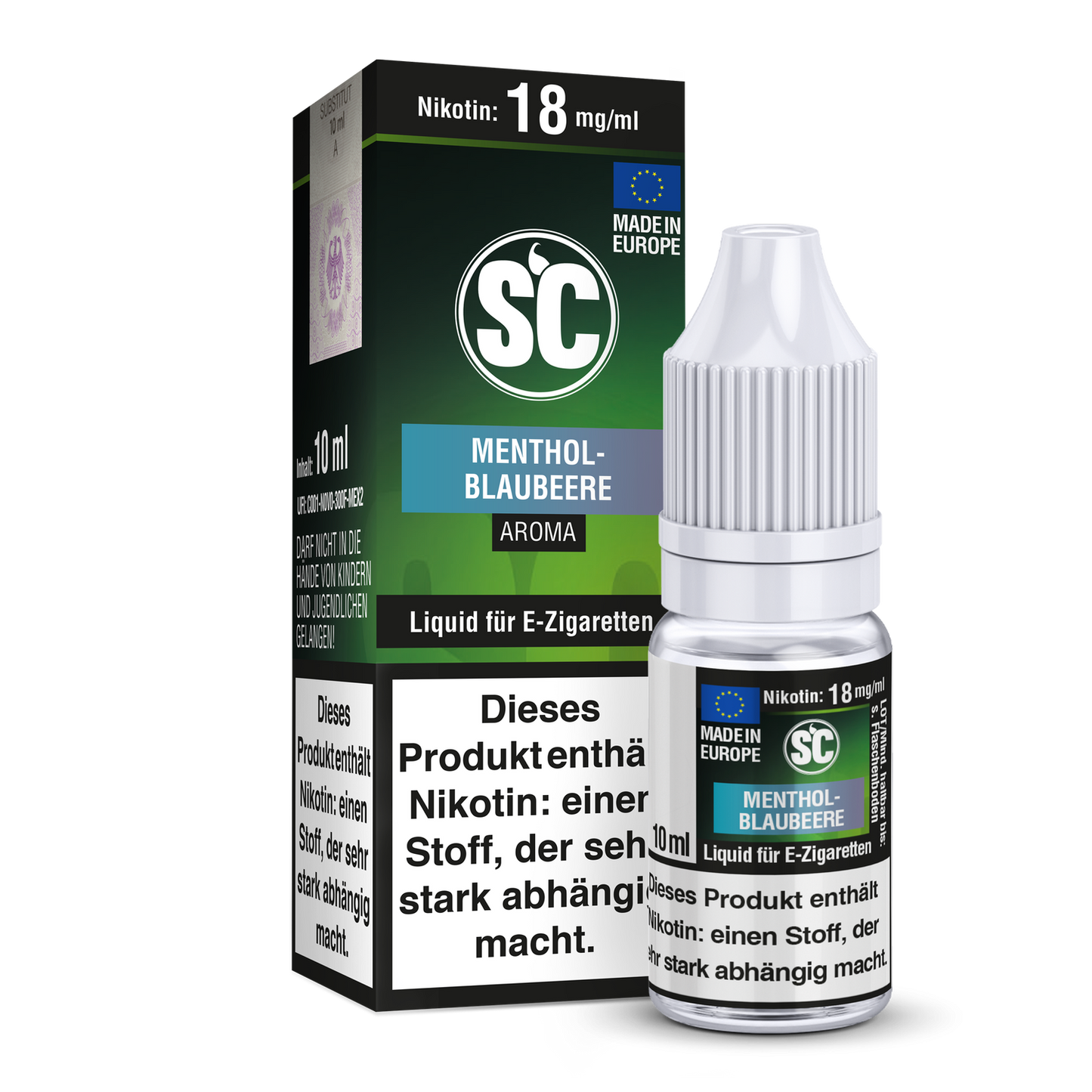 SC Liquid - Menthol-Blaubeere 18 mg/ml