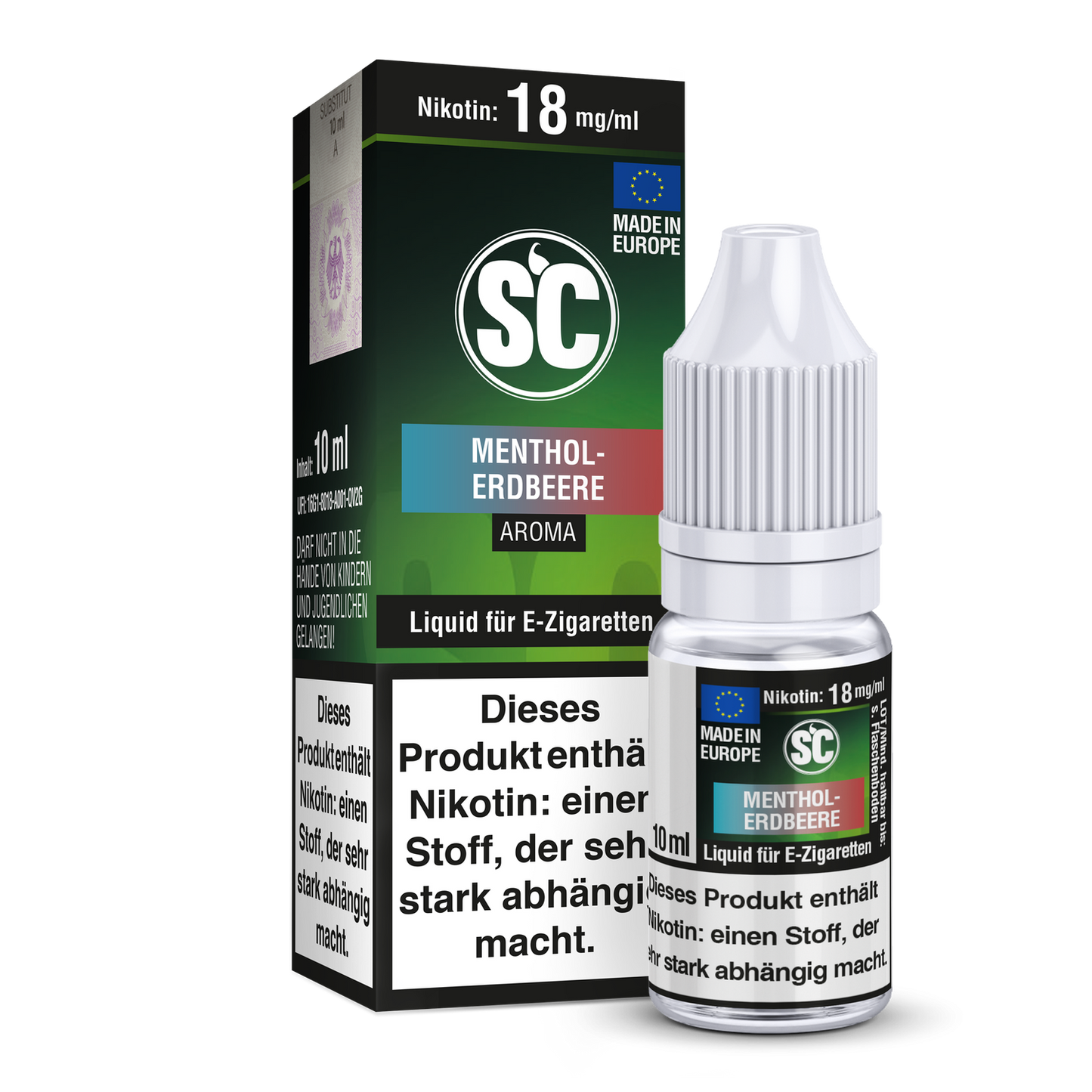SC Liquid - Menthol-Erdbeere 3 mg/ml