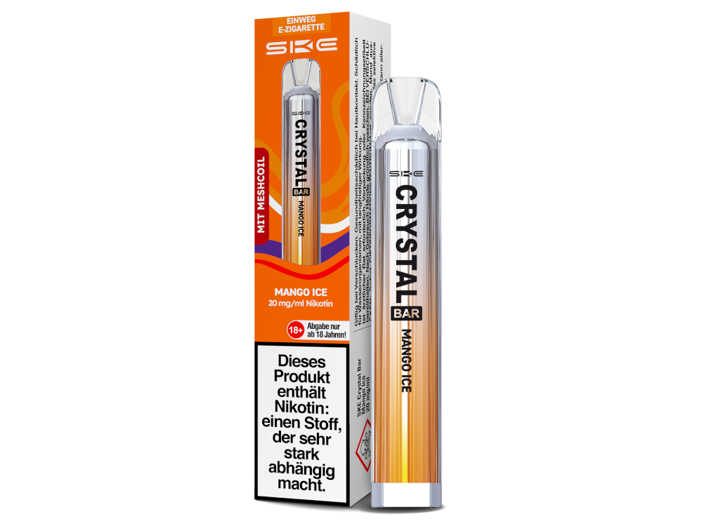 SKE - Crystal Bar Einweg E-Zigarette - Mango Ice 20 mg/ml