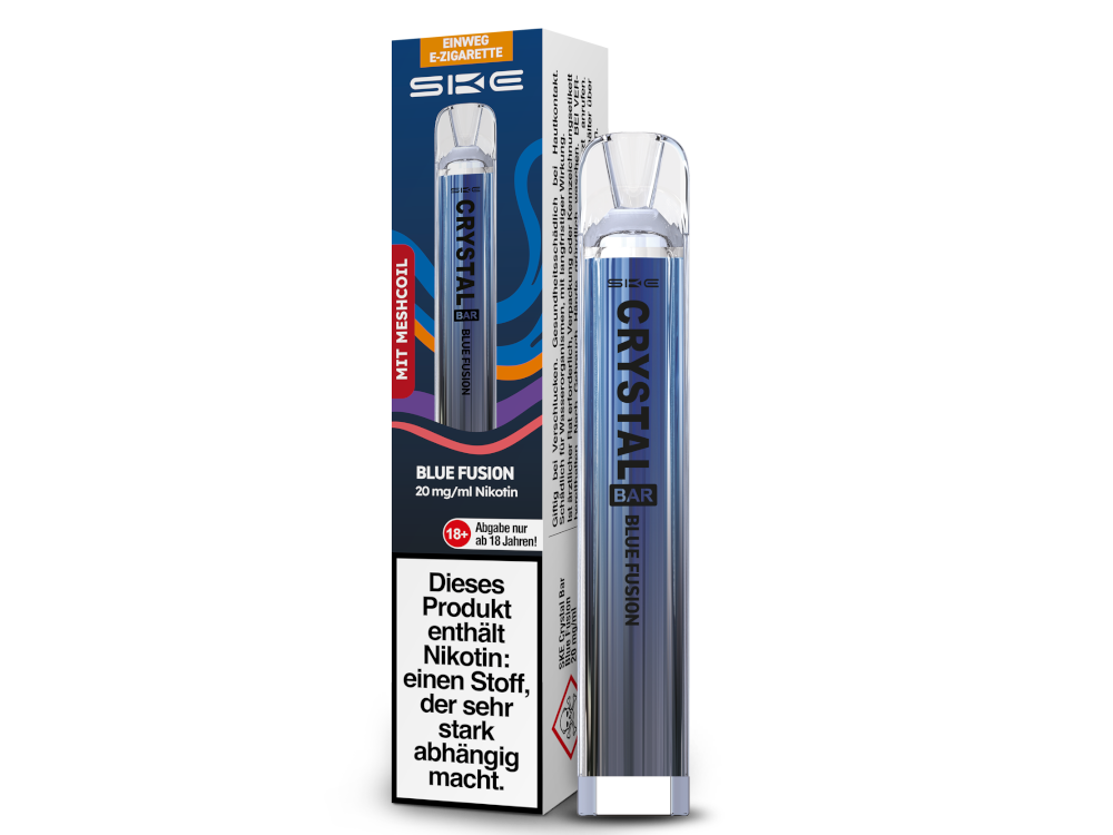 SKE - Crystal Bar Einweg E-Zigarette - Blue Fusion 20 mg/ml