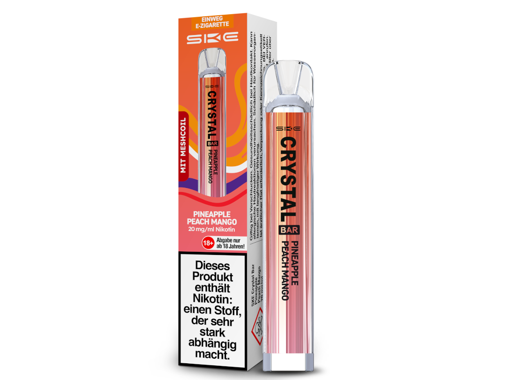 SKE - Crystal Bar Einweg E-Zigarette - Pineapple Peach Mango 20 mg/ml