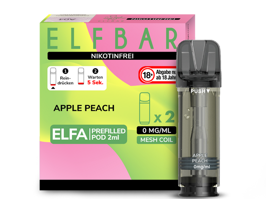 Elfbar - Elfa Pod Apple Peach 0 mg/ml (2 Stück pro Packung)