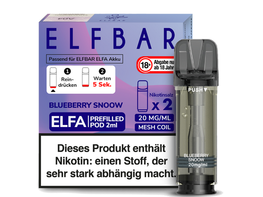 Elfbar - Elfa Pod Blueberry Snoow 20 mg/ml (2 Stück pro Packung)