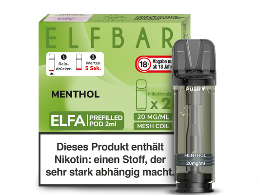 Elfbar - Elfa Pod Menthol 20 mg/ml (2 Stück pro Packung)