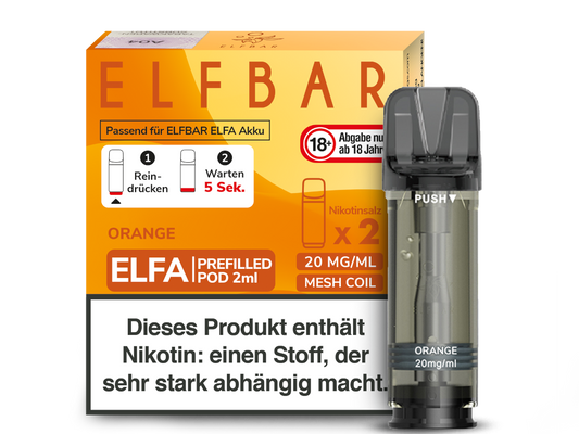Elfbar - Elfa Pod Orange 20 mg/ml (2 Stück pro Packung)