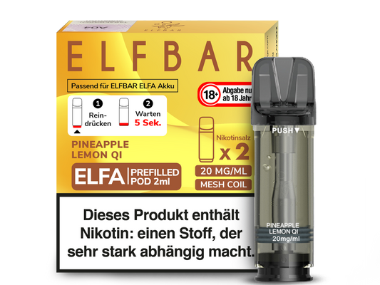Elfbar - Elfa Pod Pineapple Lemon Qi 20 mg/ml (2 Stück pro Packung)