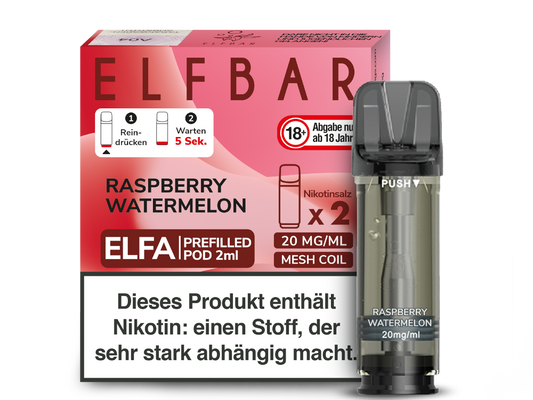 Elfbar - Elfa Pod Raspberry Watermelon 20 mg/ml (2 Stück pro Packung)