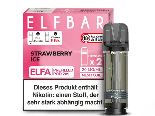 Elfbar - Elfa Pod Strawberry Ice 20 mg/ml (2 Stück pro Packung)