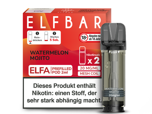 Elfbar - Elfa Pod Watermelon Mojito 20 mg/ml (2 Stück pro Packung)