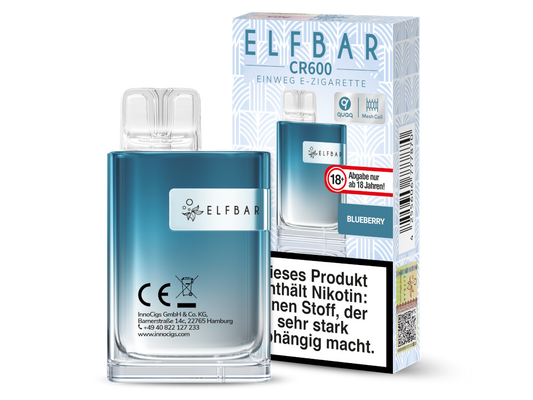 Elfbar - CR600 Einweg E-Zigarette - Blueberry 20 mg/ml