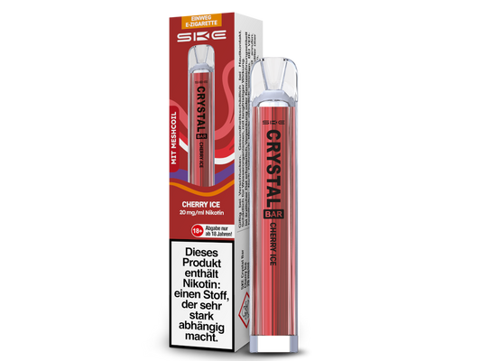 SKE - Crystal Bar Einweg E-Zigarette - Cherry Ice 20 mg/ml